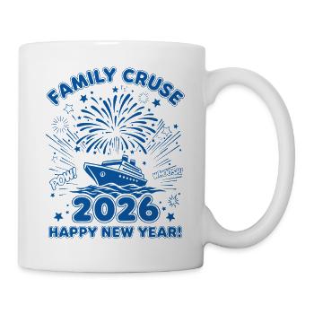 Croisière en famille 2026 Joyeuse année Feux d’artifice - Mug blanc - blanc - Droite