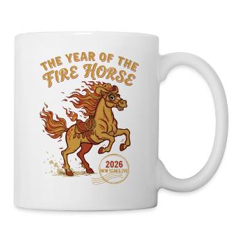 La célébration de l’Année du Cheval de Feu 2026 - Mug blanc - blanc - Droite