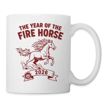 La célébration de l’Année du Cheval de Feu 2026 - Mug blanc - blanc - Droite