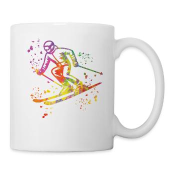 Ski alpin Sports d’hiver Ski nordique - Mug blanc - blanc - Droite