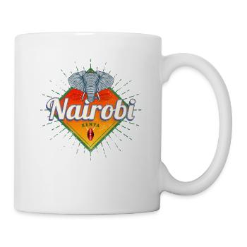 Nairobi Hauptstadt Kenia Elefant Afrika Souvenir - Tasse - Weiß - Rechts