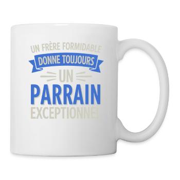 Ein großartiger Bruder, ein außergewöhnlicher Pate - Tasse - Weiß - Rechts