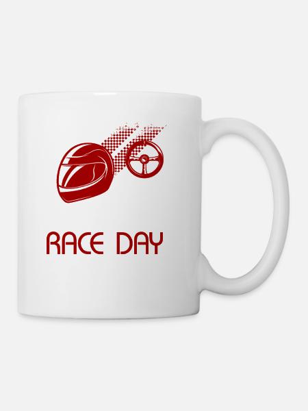 Sim Racing Race Day Logo - Tasse - Weiß