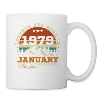 Januar 1979 Vintage-Retro-Geburtstagsgeschenk - Tasse - Weiß - Rechts