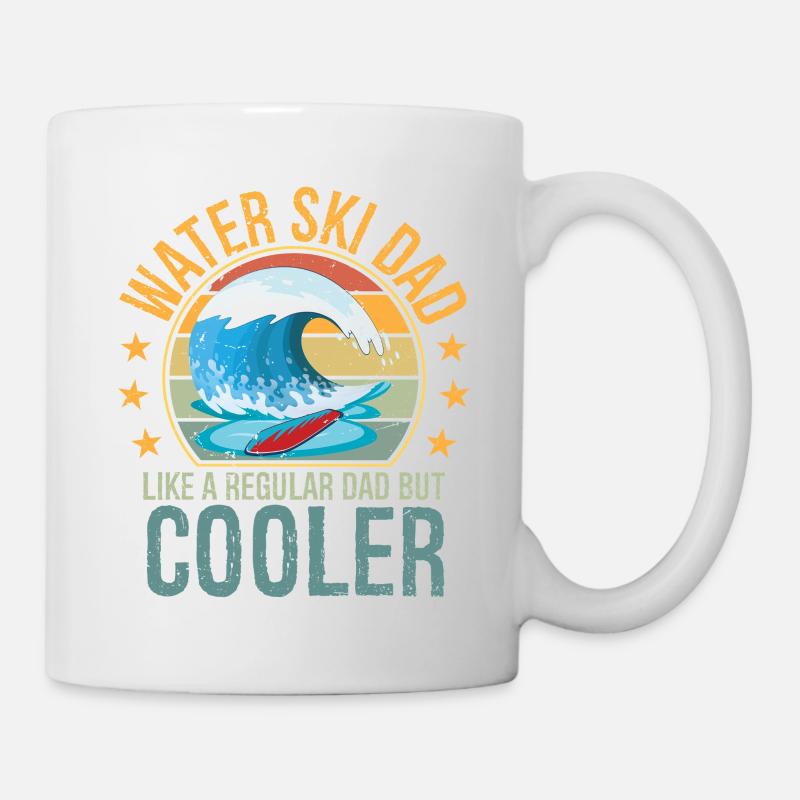 Waterski Dad Fathers Day Ski Lover Dad Water Ski - Mug - white