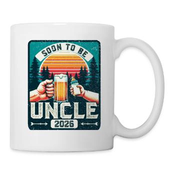 Onkel 2026, Werdender Onkel, Zukünftiger Onkel - Tasse - Weiß - Rechts