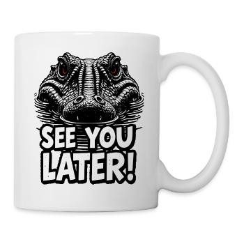 À plus tard illustration graphique d’alligator - Mug blanc - blanc - Droite