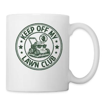 Reste loin de mon club de pelouse - Mug blanc - blanc - Droite