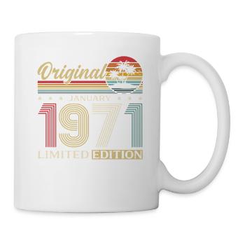 55e anniversaire Original janvier Né en 1971 - Mug blanc - blanc - Droite