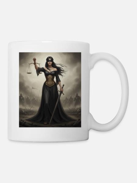 Die Frau schaukelt - Tasse - Weiß