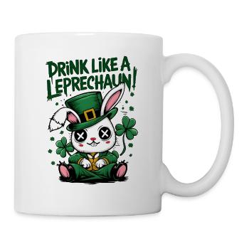 Lutin Léprechaun Buveur Bunny La Saint-Patrick - Mug blanc - blanc - Droite