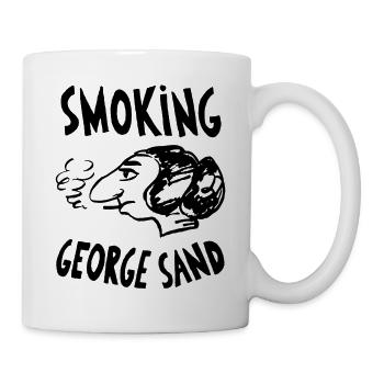 George Sand Smoking Caricature - Mug - white - Right