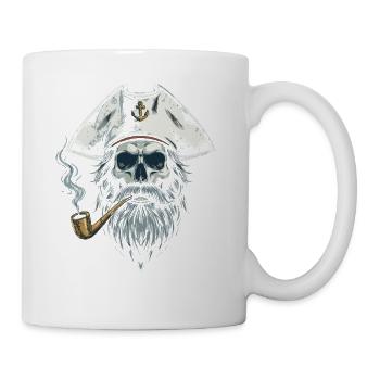 Kapitän Totenkopf Seemann Nautik Meer See Boot - Tasse - Weiß - Rechts