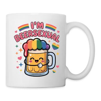 Je suis beersexual - Logo de Cool Beer - Mug blanc - blanc - Droite