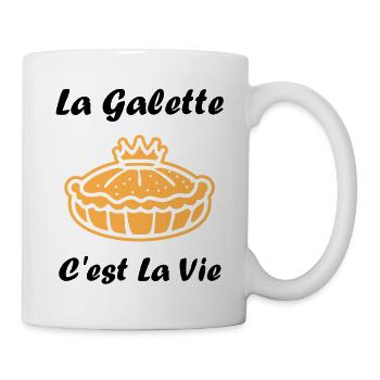 Humour galette des rois - Mug blanc - blanc - Droite