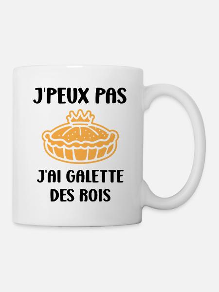 Humor galette des rois - Tasse - Weiß