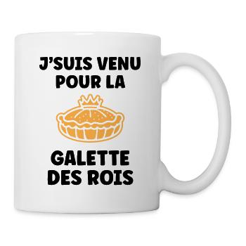 Humour galette des rois - Mug blanc - blanc - Droite