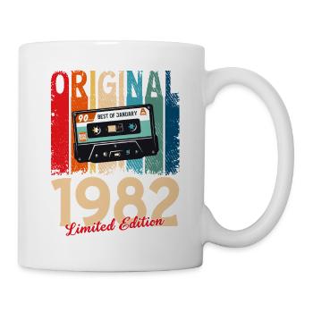 44th Birthday Cassette January 1982 - Mug - white - Right