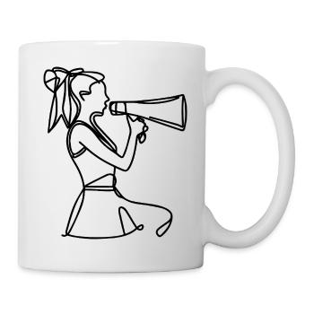 Cheerleaderin Zeichnung - Tasse - Weiß - Rechts