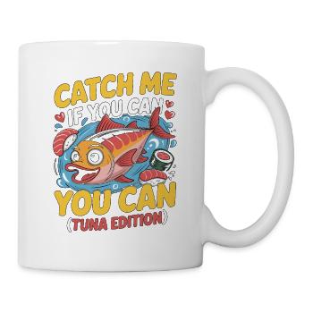 Sushi Attrape-moi si tu peux Amoureux de la cuisine japonaise - Mug blanc - blanc - Droite