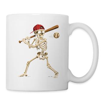 Squelette joueur de baseball - Mug blanc - blanc - Droite