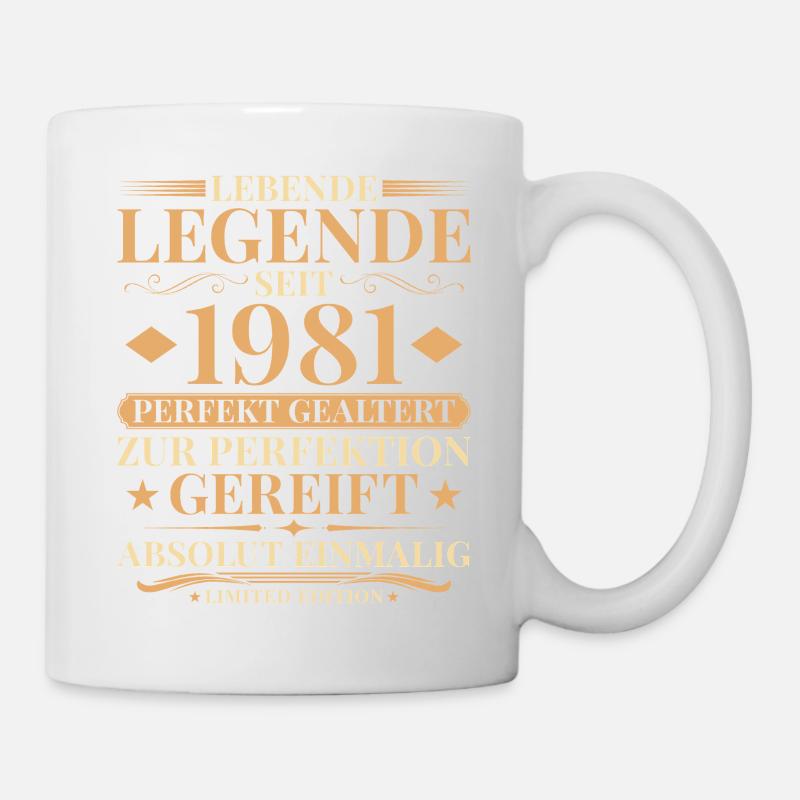 45. Geburtstag Perfekt gealtert seit 1981 - Tasse - Weiß