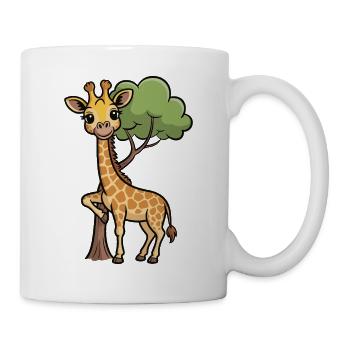 Cuddly giraffe in the forest - Mug - white - Right