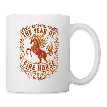 La conception de célébrations de l’Année du Cheval de Feu 2026 - Mug blanc - blanc - Droite