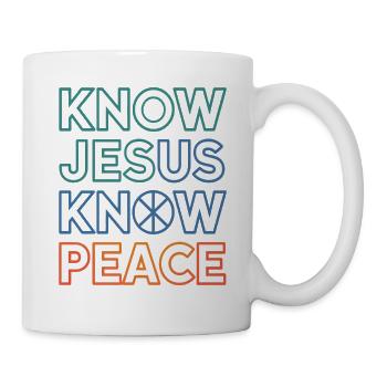 Typographie de Know Jesus Know Peace - Mug blanc - blanc - Droite