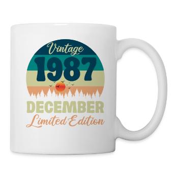 Anniversaire Décembre 1987 Cadeau D'anniversaire  - Mug blanc - blanc - Droite