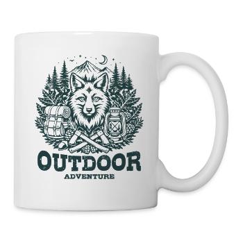 Outdoor Abenteuer | Natur - Camping - Wandern - Tasse - Weiß - Rechts