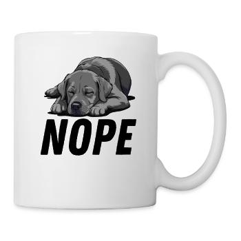 Yellow Golden Labrador Dog Nope  - Mug - white - Right