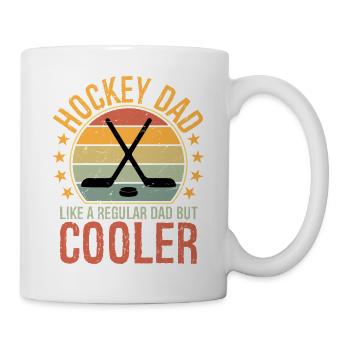 Papa hockey comme un papa ordinaire mais plus cool - Mug blanc - blanc - Droite