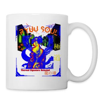 Neon Thermal Geisha Dragon Soul Streetwear - Mug - white - Right