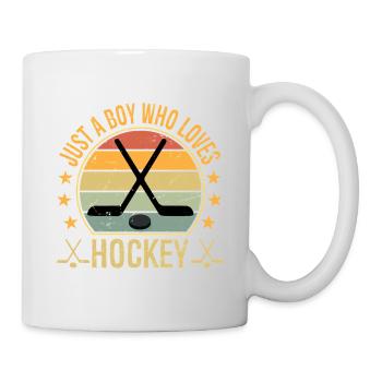 Funny Hockey Just a Boy who Loves Hockey - Mug - white - Right
