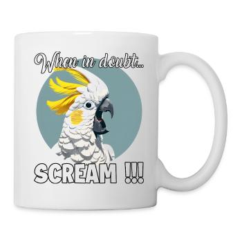 Cadeau créatif pour les amateurs de cacatoès et d’oiseaux - Mug blanc - blanc - Droite