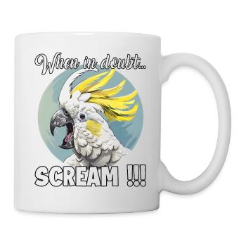 Funny Cockatoo T, Screaming Bird for Cockatoo Me - Mug - white - Right
