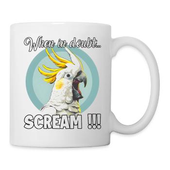 Cadeau créatif pour les amateurs de cacatoès et d’oiseaux - Mug blanc - blanc - Droite