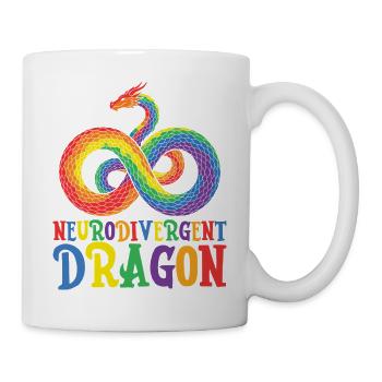 Neurodivergent Dragon Autism Awareness - Mug - white - Right