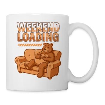 Charge du week-end : Bear sur le canapé - Mug blanc - blanc - Droite