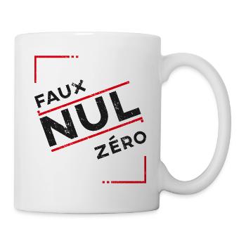 Fake Zero Zero replica T-shirt of your comedian - Mug - white - Right