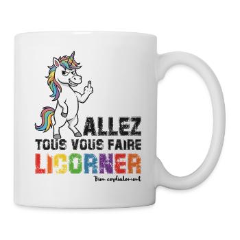 Licorner Rebel – hol euch alle, Licorner - Tasse - Weiß - Rechts