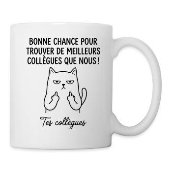 Leaving colleague work new job good luck - Mug - white - Right