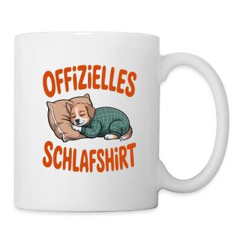 Official Sleep Shirt Cute Puppy Dog - Mug - white - Right