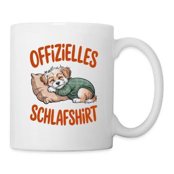 Official Sleep Shirt Cute Puppy Dog - Mug - white - Right
