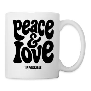 PEACE LOVE #1 - let's talk - Mug - white - Right