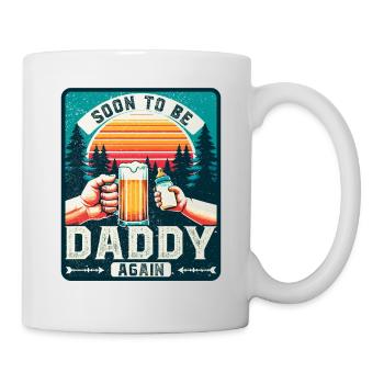 Papa à nouveau, futur papa, futur père - Mug blanc - blanc - Droite