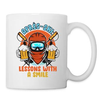 Moniteur de ski APRES-SKI COURS AVEC LE SOURIRE Lustig - Mug blanc - blanc - Droite