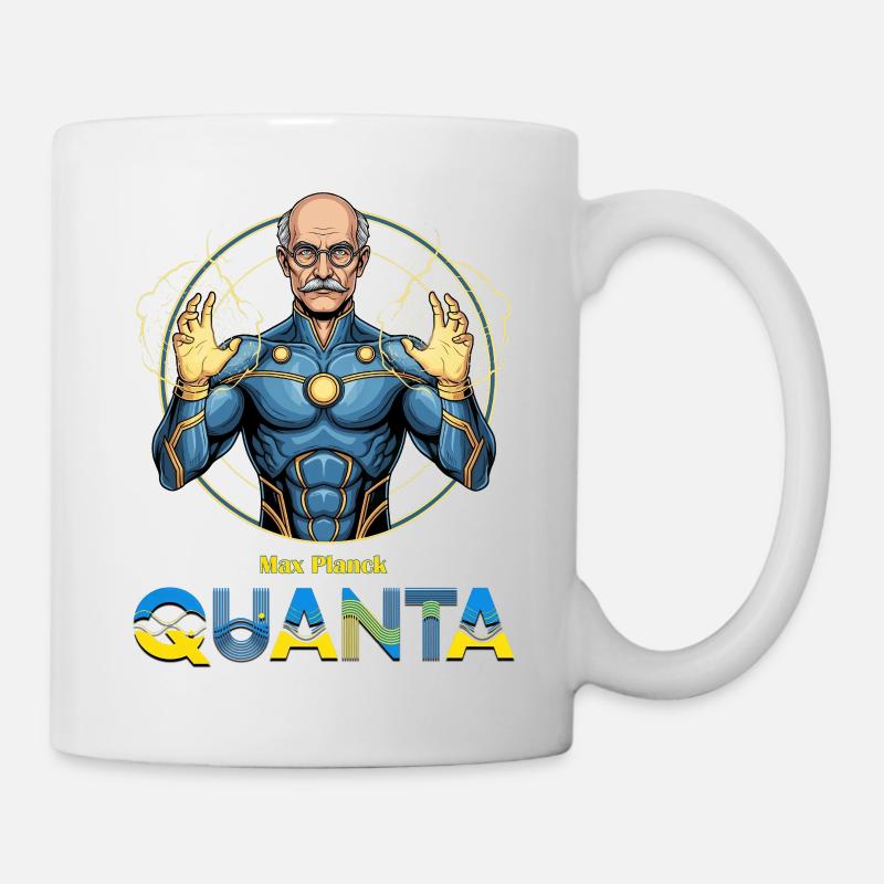 Quanta-Planck-Superheld - Tasse - Weiß