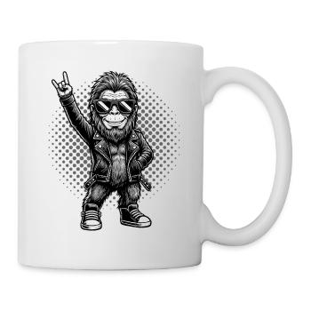 Rock, Rocker, Rock Musik, Heavy Metal, Rock Hand - Tasse - Weiß - Rechts